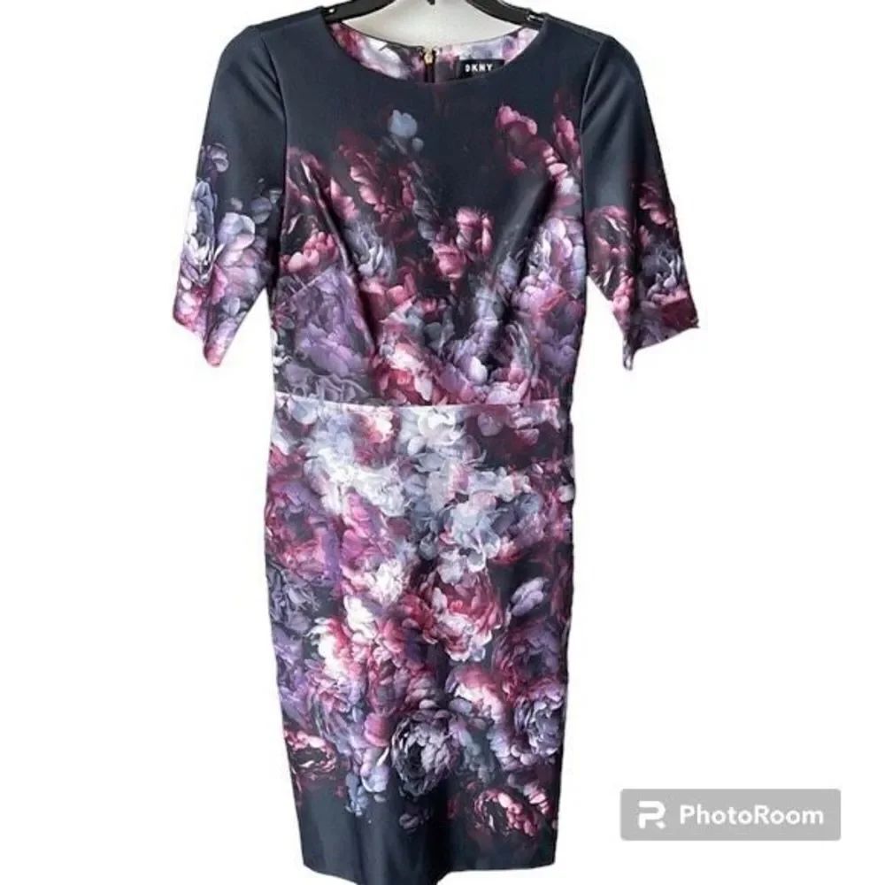 ✨dkny floral scuba 3/4 sleeves dress✨